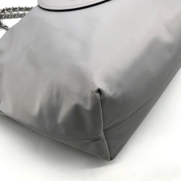 Tory Burch Light Gray Nylon Ella Chain Tote Bag - Picture 6 of 11